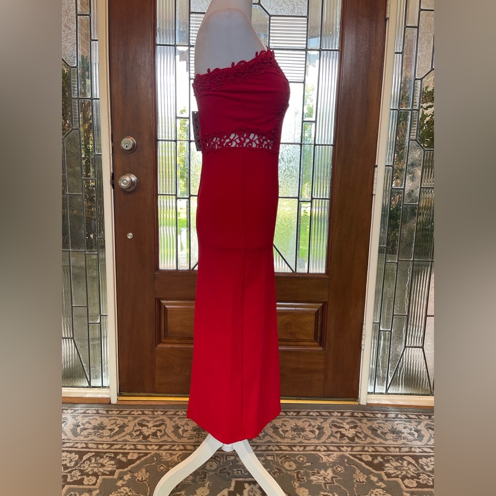 NWT Gianni Bini ‘Crazy in Love’ Scarlet Red Sweetheart Strapless Gown - Sz XS - Picture 4 of 14